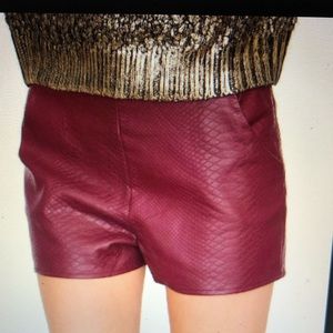 Nordstrom Lush Faux Leather Shorts